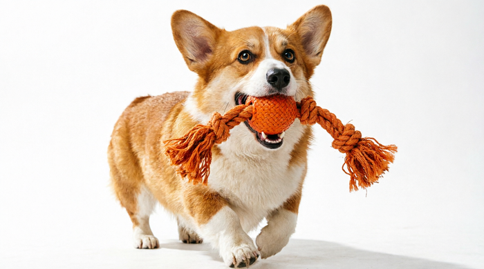Pawpellea interactive motion-activated dog toy ball with rope