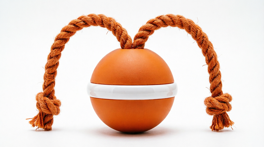 Pawpellea rechargeable dog toy ball with durable rope for active play